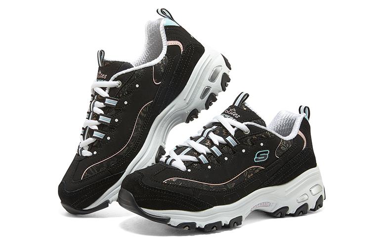 Lookbook (W) 스케쳐스 딜라이트 '스파클링 레인 블랙 화이트' 149060-BKLB