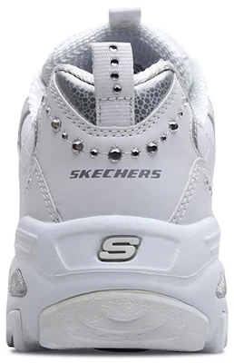 Skechers D'LITES 潮流復古 低筒 運動休閒鞋 女款 銀白 Shop Skechers D'LITES 潮流復古 低筒 運動休閒鞋 女款 銀白