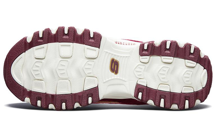 (W) Skechers D'Lites Velvet Low-Top Daddy Shoes Red 圖 5