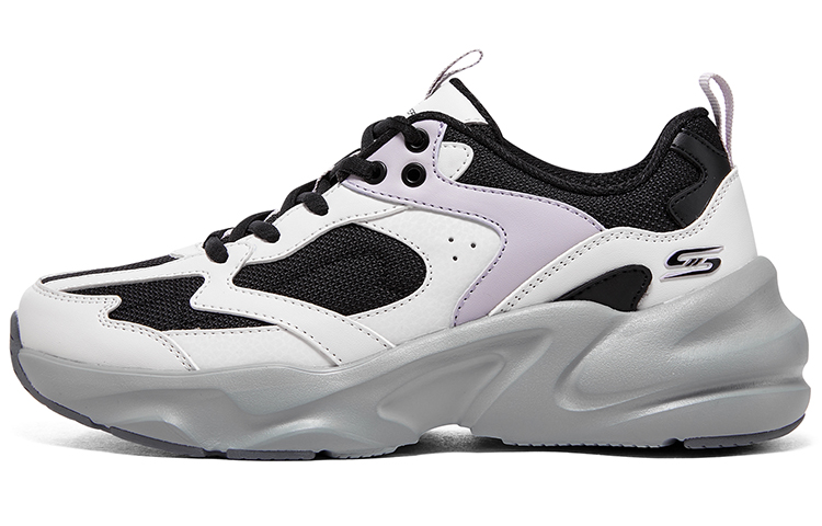 (W) Skechers D'Lites 'Wave White Black Purple'