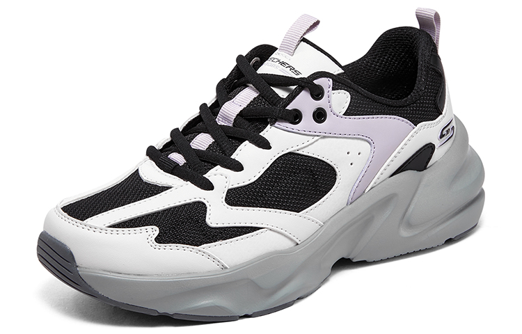 (W) Skechers D'Lites 'Wave White Black Purple' 圖 3