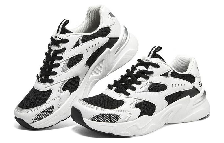 Lookbook (W) Skechers D'LITES 'Putih Hitam' 117354-BKW