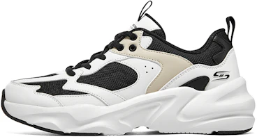 (Women) Skechers D'Lites 'White Black Beige' 117365-BKW (Women) Skechers D'Lites 'White Black Beige' 117365-BKW