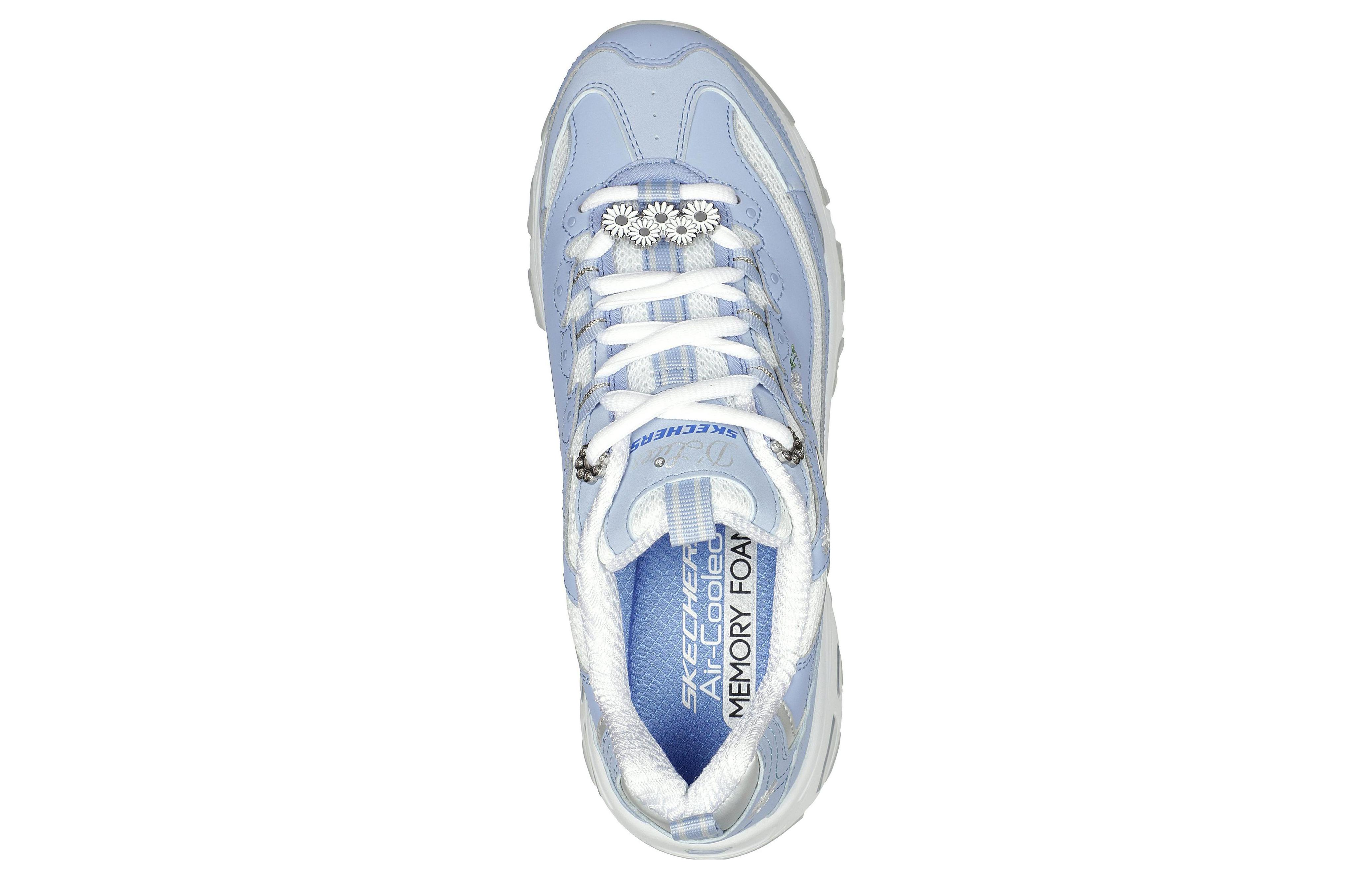 (W) Skechers D'Lites 'White Blue' 圖 4