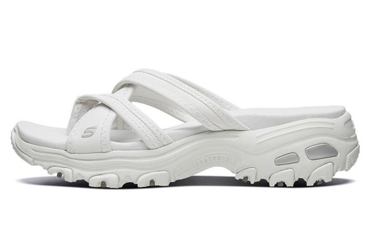 (W) Skechers D'Lites 'White CMFT Casual Sandal'