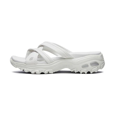 (W) Skechers D'Lites 'White CMFT Casual Sandal'