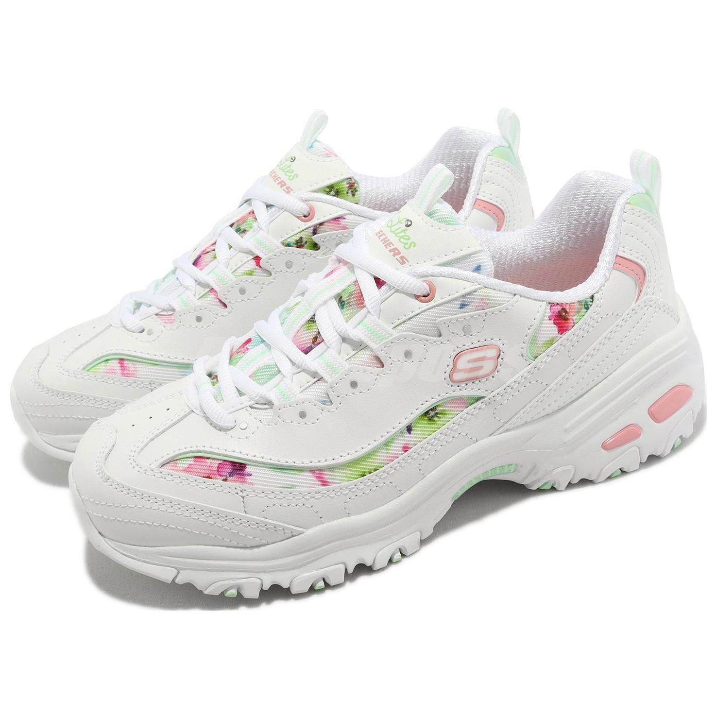 (W) Skechers D'Lites Blooming Fields Sneakers 'White Multi' 圖 3