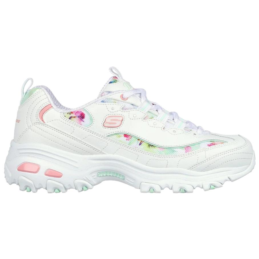 (W) Skechers D'Lites Blooming Fields Sneakers 'White Multi' 圖 5
