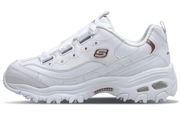 (W) Skechers D'lites 1.0 White/Gold