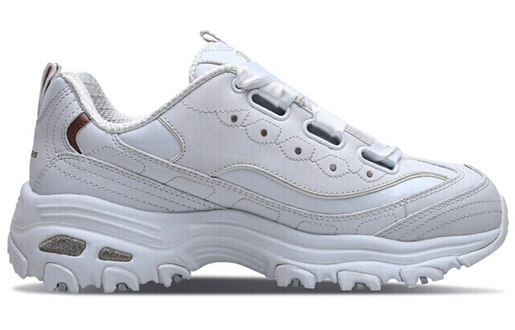 (W) Skechers D'lites 1.0 White/Gold 圖 2