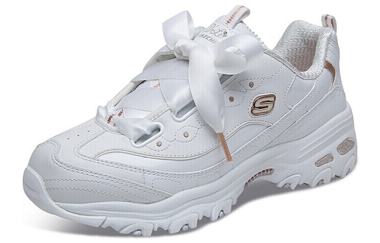 (W) Skechers D'lites 1.0 White/Gold 圖 3