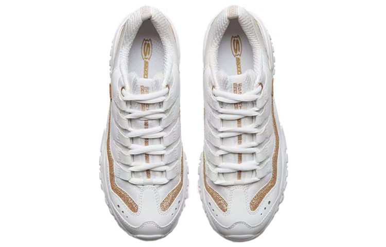(W) Skechers D'lites Running Shoes White/Gold 圖 4