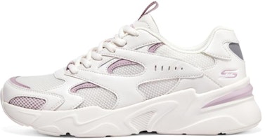 (Women) Skechers D'LITES 'White Purple' 117354-WLV (Women) Skechers D'LITES 'White Purple' 117354-WLV