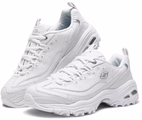 (Women) Skechers D'LITES Daddy Shoes 'White Silver' 11931-WSL Lookbook (Women) Skechers D'LITES Daddy Shoes 'White Silver' 11931-WSL