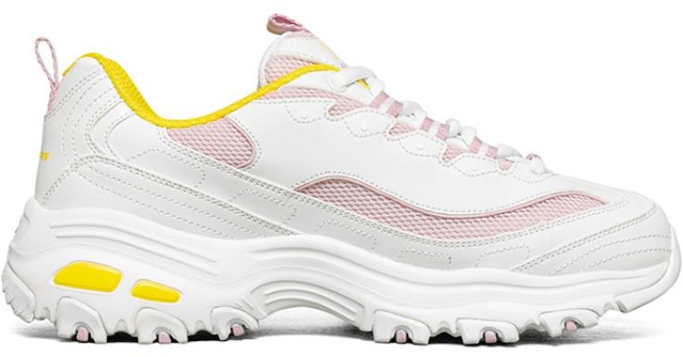 Skechers D‘LITES 小甜豆 透氣防滑 低筒 爸爸鞋 女款 白黃粉 Order Skechers D‘LITES 小甜豆 透氣防滑 低筒 爸爸鞋 女款 白黃粉
