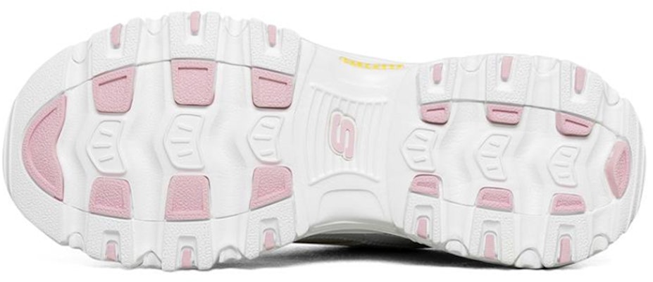 Skechers D‘LITES 小甜豆 透氣防滑 低筒 爸爸鞋 女款 白黃粉 Purchase Skechers D‘LITES 小甜豆 透氣防滑 低筒 爸爸鞋 女款 白黃粉