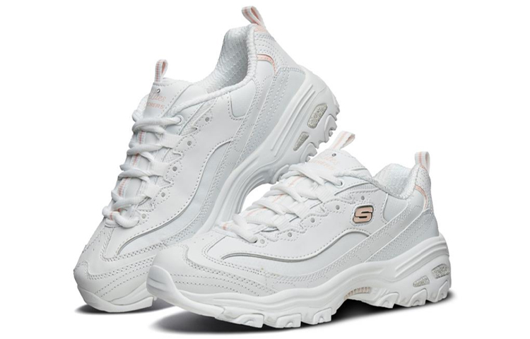 (W) Skechers D'Lites White/Pink 圖 3