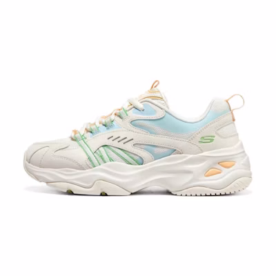 (W) Skechers D'LITES 'Cream Mint Blue'