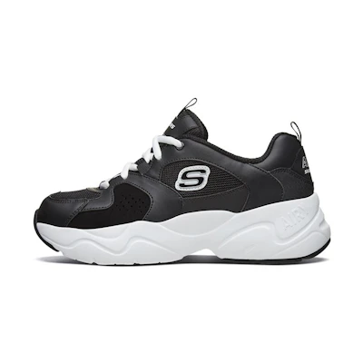 (W) Skechers D'Lites Airy 2.0 Low-Top Running Shoes Black