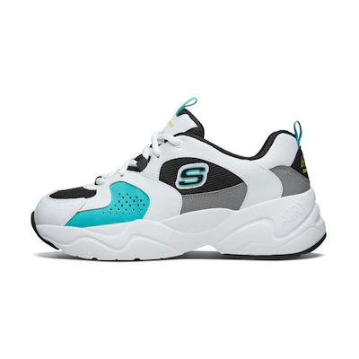 (W) Skechers D'Lites Airy 2.0 'White Black Blue'