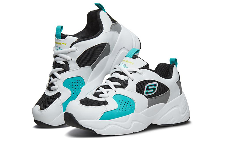 Lookbook (W) Skechers D''Lites Airy 2.0 ''Wit Zwart Blauw'' 88888358-WBKT