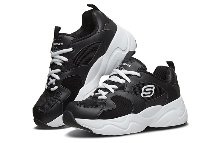 Lookbook (W) Skechers D''Lites Airy 2.0 Lage Hardloopschoenen Zwart 88888358-BLK