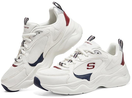 Skechers D‘lites Airy 3.0 復古低筒運動休閒鞋 女款 白彩色 Lookbook Skechers D‘lites Airy 3.0 復古低筒運動休閒鞋 女款 白彩色