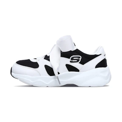 (W) Skechers D'Lites Airy 'Black White'