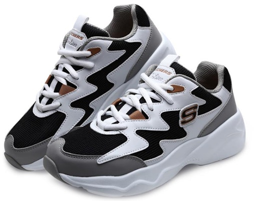 (Women) Skechers D'lites Airy 'Black White Grey' 88888105-BKGD Lookbook (Women) Skechers D'lites Airy 'Black White Grey' 88888105-BKGD