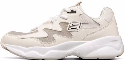 (Women) Skechers D'Lites Airy Low-Top Running Shoes White 896005-OFWT (Women) Skechers D'Lites Airy Low-Top Running Shoes White 896005-OFWT