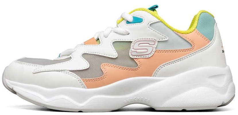 (Women) Skechers D Lites Airy Low-Running Shoes White/Orange/Green 896005-WMLT Buy (Women) Skechers D Lites Airy Low-Running Shoes White/Orange/Green 896005-WMLT