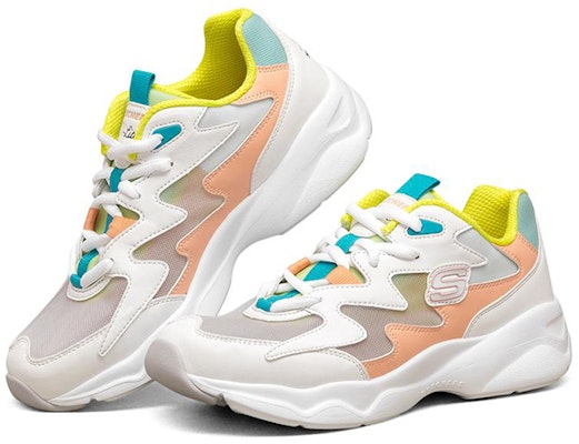 (Women) Skechers D Lites Airy Low-Running Shoes White/Orange/Green 896005-WMLT Lookbook (Women) Skechers D Lites Airy Low-Running Shoes White/Orange/Green 896005-WMLT