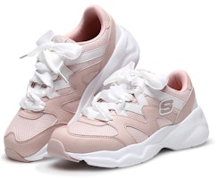 Skechers D'Lites Airy 低幫運動休閒鞋 女款 淺粉 Lookbook Skechers D'Lites Airy 低幫運動休閒鞋 女款 淺粉