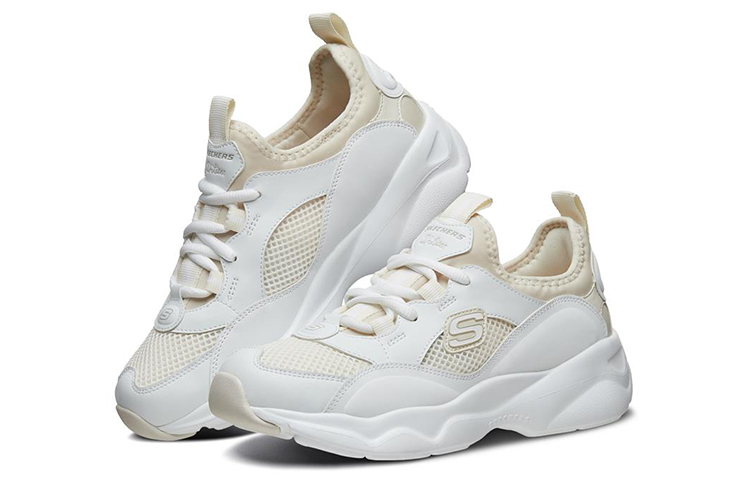 Lookbook (W) Skechers D''Lites Airy ''Natural Low Top'' Lage Sneakers 66666207-WNT