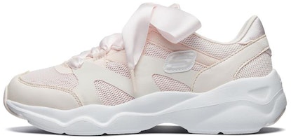 (Women) Skechers D'Lites Airy Low Top Sneakers Pink/White 66666203-WPK (Women) Skechers D'Lites Airy Low Top Sneakers Pink/White 66666203-WPK