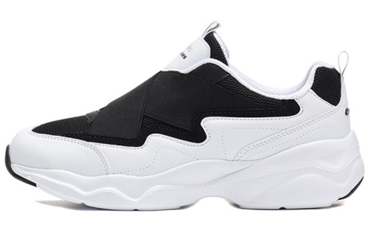 (Women) Skechers D'Lites Airy 'White Black Low-Top' 88888319-BKW