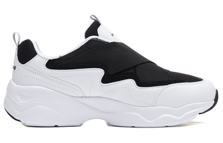 Order (Women) Skechers D'Lites Airy 'White Black Low-Top' 88888319-BKW
