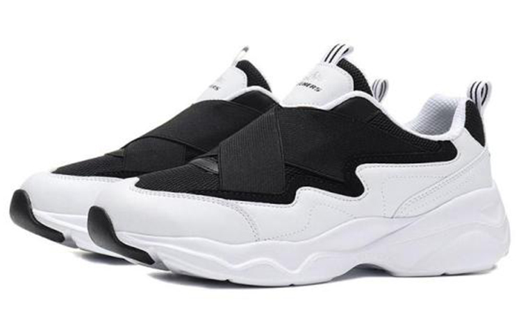 Lookbook (Women) Skechers D'Lites Airy 'White Black Low-Top' 88888319-BKW