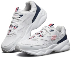 Skechers D‘LITES Airy 舒適輕便 低筒 老爹鞋 女款 白藍紅 Lookbook Skechers D‘LITES Airy 舒適輕便 低筒 老爹鞋 女款 白藍紅