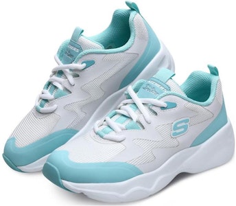 (W) Skechers D'LITES Airy 'Putih Hijau' 88888155-WAQ Lookbook (W) Skechers D'LITES Airy 'Putih Hijau' 88888155-WAQ
