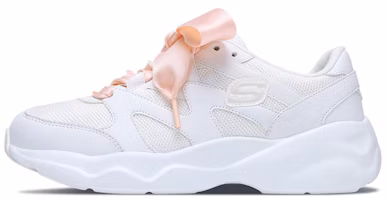 (Women) Skechers D'Lites Airy Low-Top Running Shoes White/Pink 88888162-WLPK (Women) Skechers D'Lites Airy Low-Top Running Shoes White/Pink 88888162-WLPK