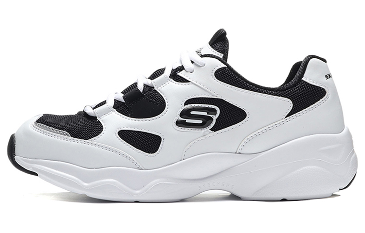 (Women) Skechers D'Lites Airy Low-Top Daddy Shoes White/Black 88888364-WBK