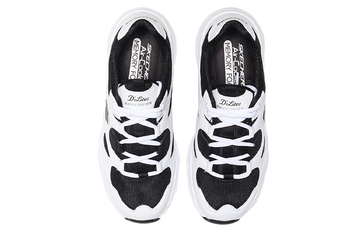 Shop (W) スケッチャーズ D'Lites エアリー ダッドシューズ 白黒 88888364-WBK