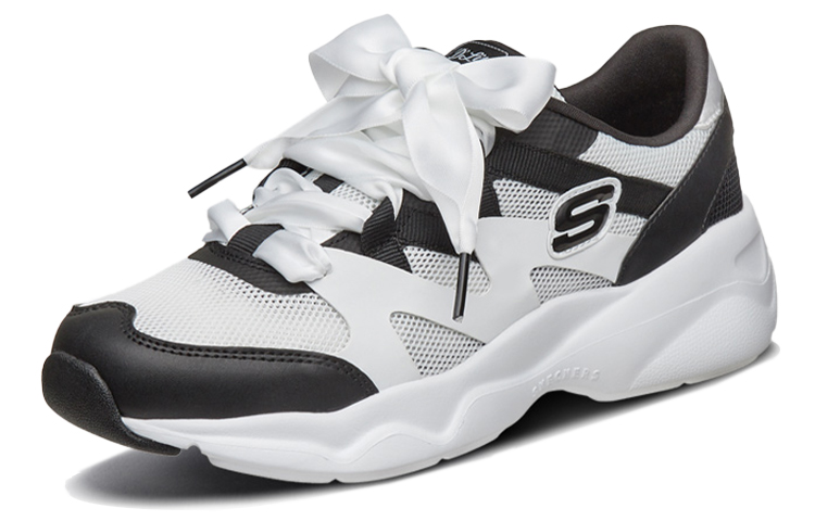 Shop (W) スケッチャーズ D'Lites エアリー 白黒ダッドシューズ 66666203-WBK