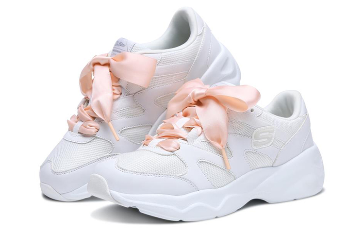 Lookbook (W) Skechers D''Lites Airy Baskets Basses Blanc/Rose 88888162-WLPK