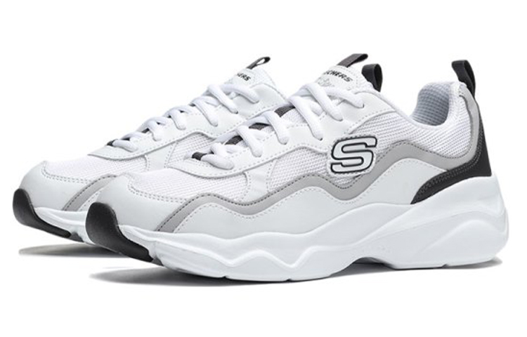 Lookbook (W) Skechers D'Lites Airy Zapatillas Running Blanco/Gris/Negro 88888201-WLGY