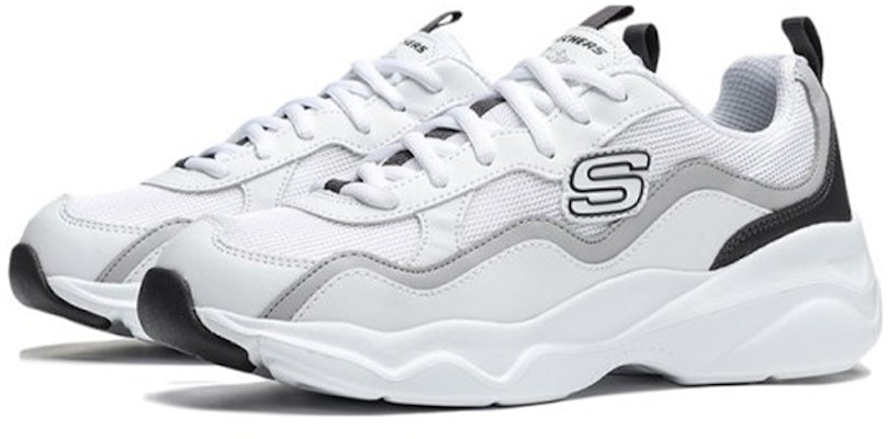 (W) Skechers D'Lites Sepatu Lari Low-Top Putih/Abu/Hitam 88888201-WLGY Lookbook (W) Skechers D'Lites Sepatu Lari Low-Top Putih/Abu/Hitam 88888201-WLGY