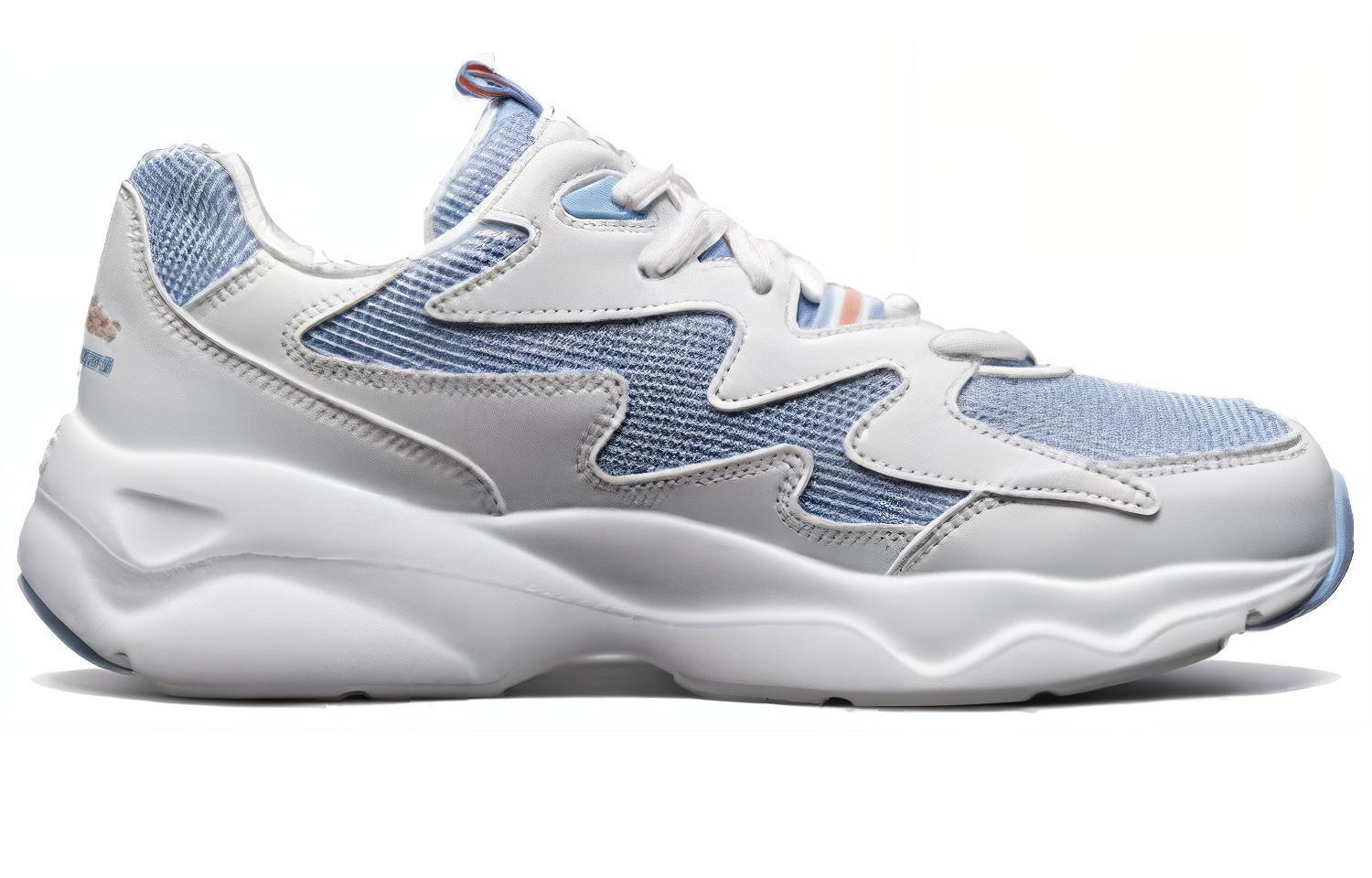 Order (W) 스케쳐스 딜라이트 에어리 화이트/블루 (Skechers D'Lites Airy 화이트/블루) 88888105-WBL