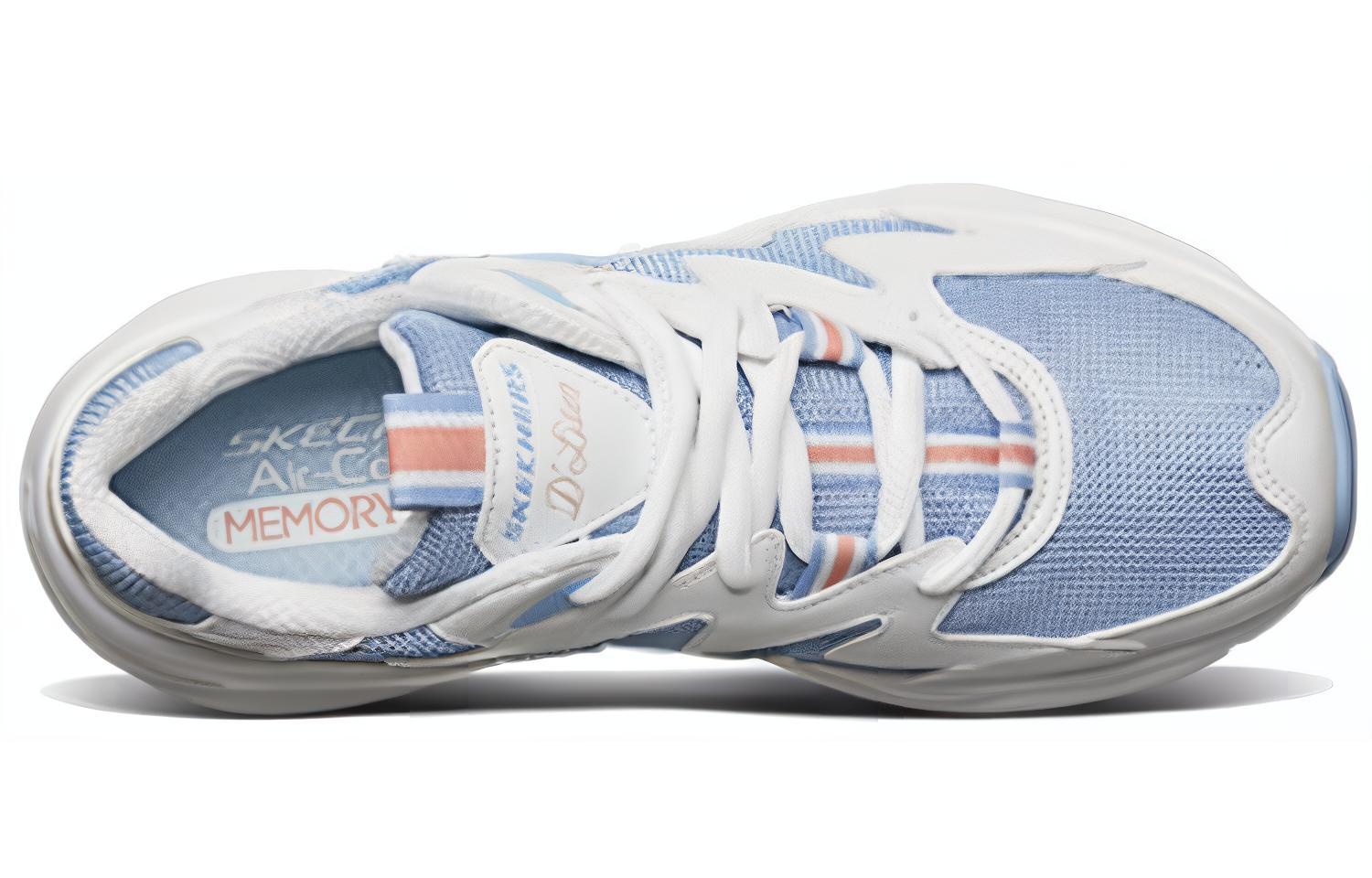 Shop (W) 스케쳐스 딜라이트 에어리 화이트/블루 (Skechers D'Lites Airy 화이트/블루) 88888105-WBL