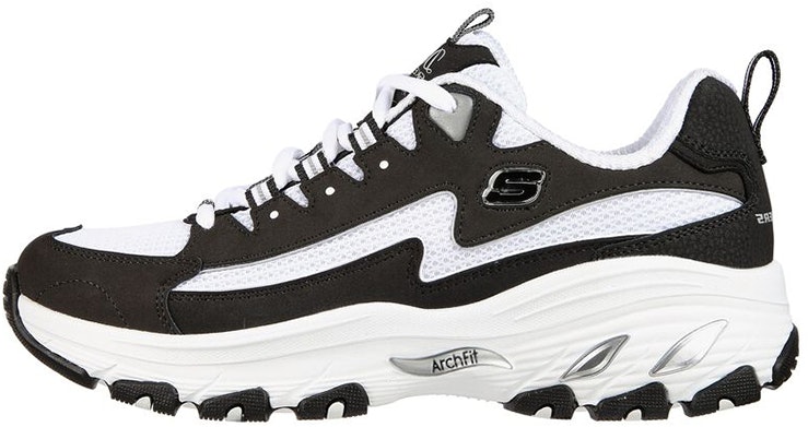 women-skechers-d-lites-arch-fit-better-me-black-and-white-149800-bkw